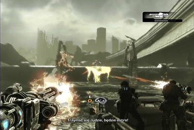 W pewnej chwili pojazd zjedzie z trasy i zacznie kierować się w stronę dużych rur - III - Na złamanie karku | Akt 3 w Gears of War 3 - Gears of War 3 - poradnik do gry (opis przejścia, nieśmiertelniki, osiągnięcia)
