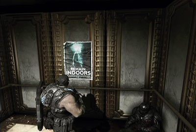 Przejdź przez salę z lewej i wjedź na górę windą - IV - U progu | Akt 5 w Gears of War 3 - Gears of War 3 - poradnik do gry (opis przejścia, nieśmiertelniki, osiągnięcia)