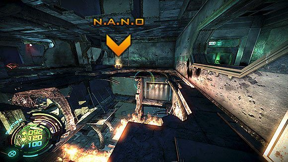 Wróć pod windę i tym razem idź w lewo, po wystających rurach - Poziom VII- Szpital (3) | Opis przejścia | Hard Reset - Hard Reset - poradnik do gry