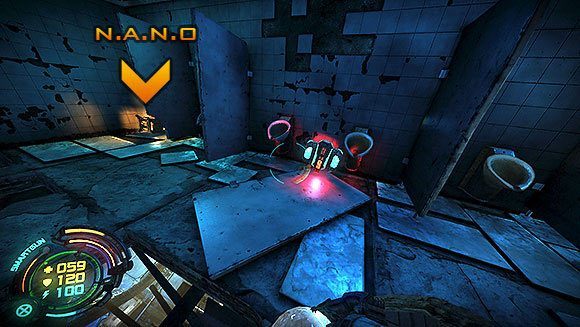 Wróć do zawalonego korytarza i wejdź na klatkę schodową - Poziom VII- Szpital (3) | Opis przejścia | Hard Reset - Hard Reset - poradnik do gry