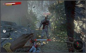 Po dotarciu do części wyspy z laboratorium to Yereme ruszy przodem wyznaczając ścieżkę, która to będzie nieco dłuższa i nie biegnie główną drogą prowadzącą do budynku Geo Pharm - Czysta krew | Akt 3 - rozdział 14 i 15 w Dead Island - Dead Island - poradnik do gry