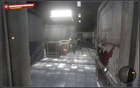 Gdy znajdziesz się na górze (1) przejdź przez drzwi po lewej - znajdziesz się w wąskim korytarzyku z zombiakiem na końcu (2) - Pełen magazynek; Kuchnia Dantego | Akt 4 - rozdział 16 i 17 Dead Island - Dead Island - poradnik do gry