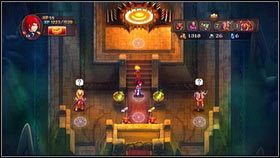 Gdy znajdziesz, się po drugiej stronie, zaatakuj stojących na dole magów (LVL 6) [1], a następnie pokonaj parę demonów (LVL 6) [2] - Sheogh (2) - Opis przejścia - Might & Magic: Clash of Heroes - PC - poradnik do gry