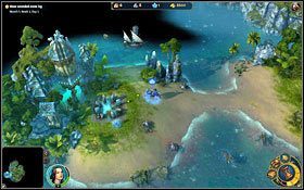Źródło mieści się na zachodnim cyplu wyspy. - 1 misja - Wściekłość i grząskość | Kampania Świątyni w Might & Magic Heroes VI - Might & Magic: Heroes VI - poradnik do gry