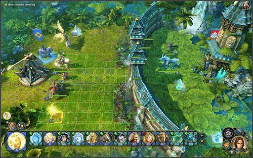 Świątynia to bardzo defensywna frakcja - obrona twierdz nie powinna stanowić dla nas problemu. - Oblężenie | Taktyka pola bitwy | Świątynia w Might & Magic Heroes VI - Might & Magic: Heroes VI - poradnik do gry