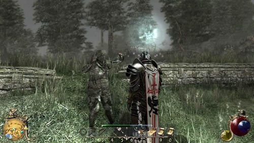 Od razu przenieś się do teleportera w [2], a stamtąd na piechotę biegnij do [3] - Rewolucja naukowa - Two Worlds II: Pirates of The Flying Fortress - poradnik do gry