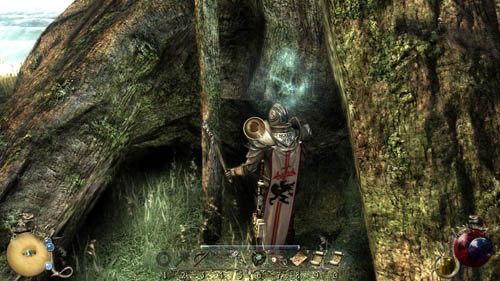 (Opcjonalnie: Możesz przeszukać wyspę w [6] i znaleźć zamkniętą klapę prowadzącą do schowka rabusiów - Quercus Robur Lecterus - Two Worlds II: Pirates of The Flying Fortress - poradnik do gry