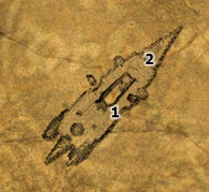 Z [1] udaj się na samą górę okrętu w [2] - Nieświadomość - Two Worlds II: Pirates of The Flying Fortress - poradnik do gry