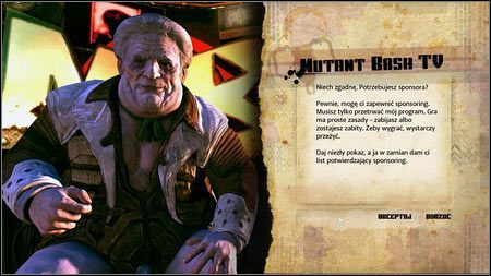 Wewnątrz spotkasz JK Stilesa, który zgodzi się być twoim sponsorem, jeśli weźmiesz udział w Mutant Bash TV - Sponsoring Dusty 8 / Mutant Bash TV | Opis przejścia Rage 1 - Rage - poradnik do gry