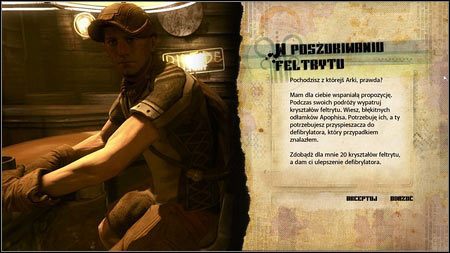 Siedzący przy barze w Wellspring Jacob odda ci ulepszenie defibrylatora, jeśli przyniesiesz mu 20 kryształów feltrytu - W poszukiwaniu feltrytu | Zadania Poboczne w Rage 1 - Rage - poradnik do gry