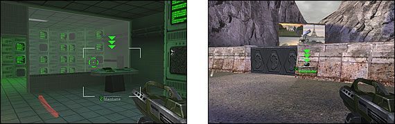 Wyjdź na zewnątrz i odszukaj wielki budynek z wielkim telebimem pokazującym różne ciekawe informacje o GDI i NOD - Misja 01: Rescue and Retribution | Command & Conquer Renegade - Command & Conquer: Renegade - poradnik do gry
