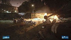 Na początku misji musisz zabrać moździerz na polankę pod murem, gdzie powinieneś go rozstawić - Misja 5- Operacja Gilotyna | Kampania | Battlefield 3 - Battlefield 3 - poradnik do gry