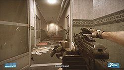 Po wyeliminowaniu karabinierów przedrzyj się w stronę budynków mieszkalnych i wejdź do zaznaczonego - Misja 5- Operacja Gilotyna | Kampania | Battlefield 3 - Battlefield 3 - poradnik do gry