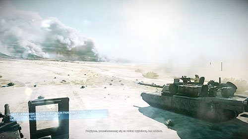 Kolejna misja (niemal) wyłącznie w pojeździe, z tą różnicą, że tym razem będziesz nie tylko namierzał i strzelał, ale również sterował - Misja 7- Rajd Pancerny | Kampania | Battlefield 3 - Battlefield 3 - poradnik do gry