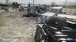 Za trzecim polem spotkasz kolejne dwa pojazdy opancerzone - Misja 10- Miedzy młotem a kowadłem | Kampania | Battlefield 3 - Battlefield 3 - poradnik do gry