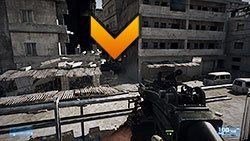 Po zniszczeniu wrogiego pojazdu, nowe cele pojawią się na budynku po lewej stronie pomostu, a kolejne w uliczce, zupełnie po waszej lewej stronie - Misja 1- Operacja Exodus | Kooperacja | Battlefield 3 - Battlefield 3 - poradnik do gry