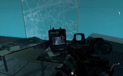W środku spójrz w lewo, bo na jednym ze stołów znajdziesz materiał wywiadowczy #3 - I- Black Tuesday | Opis przejścia gry | Call of Duty Modern Warfare 3 - Call of Duty: Modern Warfare 3 - opis przejścia i operacje specjalne - poradnik do gry