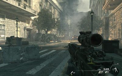 Kiedy oczyścisz wszystkie pomieszczenia wróć na ulicę i kontynuuj natarcie - II- Goalpost | Opis przejścia gry | Call of Duty Modern Warfare 3 - Call of Duty: Modern Warfare 3 - opis przejścia i operacje specjalne - poradnik do gry