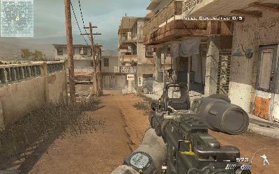 Skieruj się teraz na ścieżkę z prawej i ostrzelaj drugie działko, stojące pod dachem z prawej - Fatal Extraction | Operacje Specjalne | Call of Duty Modern Warfare 3 - Call of Duty: Modern Warfare 3 - opis przejścia i operacje specjalne - poradnik do gry