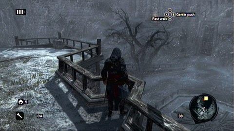 Gdy dobiegnie ona końca, będziesz musiał udać się do drabiny w lewym rogu dziedzińca - Sekwencja 1 - A Sort of Homecoming (3) | Opis przejścia AC Revelations - Assassins Creed: Revelations - poradnik do gry
