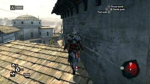 Za rogiem będziesz mógł opuścić się na dół - Sekwencja 2 - The Crossroads of The World (7) | Opis przejścia AC Revelations - Assassins Creed: Revelations - poradnik do gry
