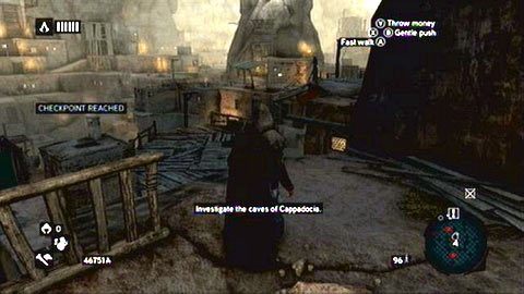 W środku zeskocz na sam dół i udaj się w stronę zaznaczonego na mapie wykrzyknika - Sekwencja 7 - Underworld (1,2) | Opis przejścia Assassins Creed Revelations - Assassins Creed: Revelations - poradnik do gry