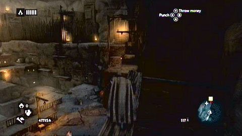 Schodów będzie co prawda strzegło dwóch mężczyzn, ale możesz ich ominąć górą (tak jak opuszczałeś kryjówkę) - Sekwencja 7 - Underworld (1,2) | Opis przejścia Assassins Creed Revelations - Assassins Creed: Revelations - poradnik do gry