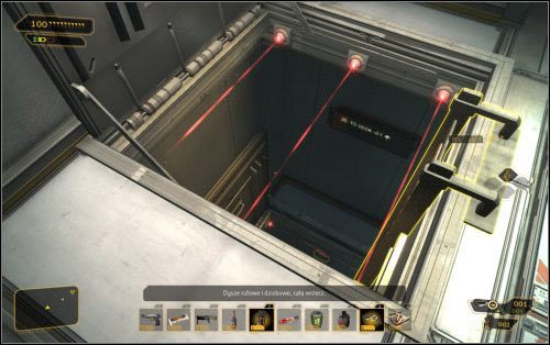 Ostatecznie trafisz do pokoju z dwoma komputerami (4) - (3) Wariant pokojowy - Znajdź port wypadowy - Ucieczka z patelni - Deus Ex: Human Revolution - The Missing Link - poradnik do gry
