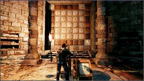W trakcie zaliczania rozdziału na jednej ze ścian znajdziesz tablica symboli - Jak rozwiązać zagadki w rozdziale 6 w Uncharted 3 Oszustwo Drakea? - Uncharted 3: Oszustwo Drakea - poradnik do gry