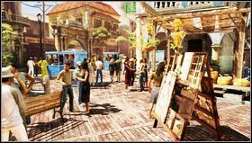 Po tym jak zobaczymy spotkanie Sullivana z kobietą w czerni schodzimy z dachu budynku wskakując i ostrożnie opuszczając się po pionowym szyldzie hotelu [1] - Rozdział 2- Przez ciernie do gwiazd | Opis przejścia Uncharted 3 - Uncharted 3: Oszustwo Drakea - poradnik do gry