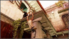 Po wejściu na budynek przebiegamy na jego koniec i przeskakujemy na kolejny budynek [1] - Rozdział 3- Robota na poziomie | Opis przejścia Uncharted 3 Oszustwo Drakea - Uncharted 3: Oszustwo Drakea - poradnik do gry