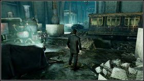 Naszych przyjaciół zaskoczy ochroniarz, do którego należy się ostrożnie podkraść i wcisnąć kwadrat, dzięki czemu po cichu go unieszkodliwimy [1] - Rozdział 5- Londyńskie metro | Opis przejścia Uncharted 3 Oszustwo Drakea - Uncharted 3: Oszustwo Drakea - poradnik do gry