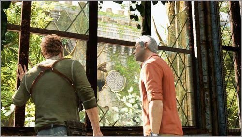 Po wyjściu na półpiętro zobaczymy szukaną przez nas kwadratową wieżę [1] - Rozdział 6- Chateau (1) | Opis przejścia Uncharted 3 Oszustwo Drakea - Uncharted 3: Oszustwo Drakea - poradnik do gry