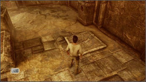 Przyglądamy się więc kamiennym płytom leżącym na ziemi - Rozdział 11- Jako na górze, tako i na dole (1) | Opis przejścia Uncharted 3 - Uncharted 3: Oszustwo Drakea - poradnik do gry