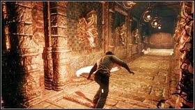 Naszą uwagę przykują niepokojące płaskorzeźby na ścianach - Rozdział 11- Jako na górze, tako i na dole (2) | Opis przejścia Uncharted 3 - Uncharted 3: Oszustwo Drakea - poradnik do gry