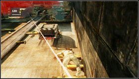 Wkrótce wpadniemy na pirata stojącego do nas tyłem [1], pozbywamy się go po cichu i stajemy na równe nogi - Rozdział 12- Porwanie (2) | Opis przejścia Uncharted 3 Oszustwo Drakea - Uncharted 3: Oszustwo Drakea - poradnik do gry