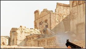 Wybiegamy po schodach eliminując przeciwnika - Rozdział 19- Osada | Opis przejścia Uncharted 3 Oszustwo Drakea - Uncharted 3: Oszustwo Drakea - poradnik do gry