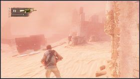 Kierując się wozami karawany przejdziemy przez szczątki muru [1] i trafimy na teren kolejnego starcia [2] - Rozdział 20- Karawana | Opis przejścia Uncharted 3 Oszustwo Drakea - Uncharted 3: Oszustwo Drakea - poradnik do gry
