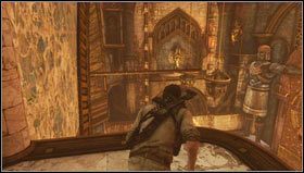 W tym celu wskakujemy na ruchome bloki po prawej i wyjeżdżamy nimi w górę [1] - Rozdział 20- Karawana | Opis przejścia Uncharted 3 Oszustwo Drakea - Uncharted 3: Oszustwo Drakea - poradnik do gry