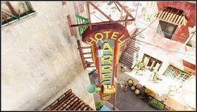 Śledząc Sullivana, po tym jak dorobi klucz, dojdziemy po dachu do szyldu hotelu [1] - Rozdział 2 | Skarby Uncharted 3 Oszustwo Drakea - Uncharted 3: Oszustwo Drakea - poradnik do gry
