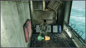 Na początku rozdziału przejdziemy pod łodzią, która na nas spadnie i wejdziemy na rufę statku z szalupą ratunkową [1] - Rozdział 14 | Skarby w Uncharted 3 Oszustwo Drakea - Uncharted 3: Oszustwo Drakea - poradnik do gry