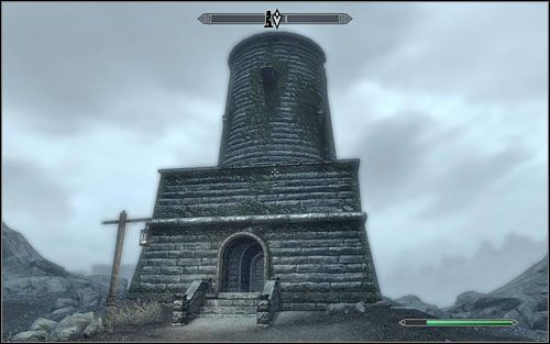 Wejdź na szczyt wieży i podejdź do ogromnego ogniska, które płonie na jej środku - Ciemno wszędzie! | Questy poboczne w Skyrim - Skyrim - poradnik, mapy, questy