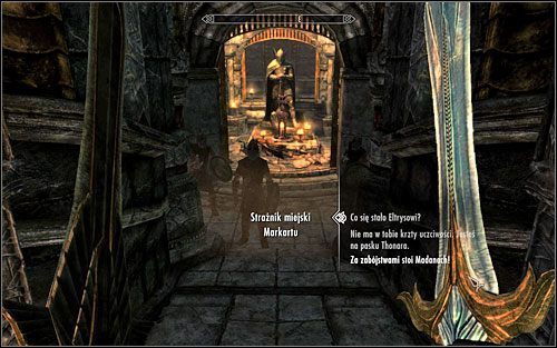 Zdecydowanie niewskazane jest stawiać w tym momencie opór stróżom prawa - tak się bowiem składa, że w spisek jest zamieszana cała markarcka gwardia - Spisek renegatów | Questy poboczne w Skyrim - Skyrim - poradnik, mapy, questy