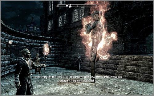 Wyjdź z budynku Akademii Bardów i skręć w prawo, wybierając się na północny-wschód - Podsycanie płomieni (2) | Questy Akademii Bardów w Skyrim - Skyrim - poradnik, mapy, questy