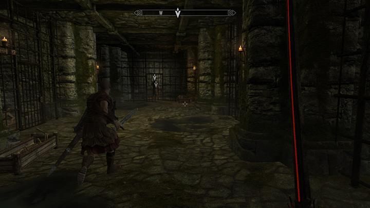 Udaj się ze strażnikiem, by sprawdzić przyczynę hałasu. - A Stormcloack in Chains | Zadania w grze | Skyrim - Skyrim - poradnik, mapy, questy