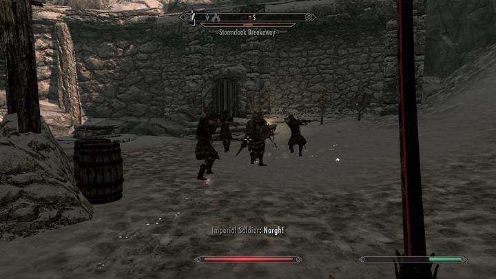 W forcie rozpocznie się walka między imperium a stormcloackami. - A Stormcloack in Chains | Zadania w grze | Skyrim - Skyrim - poradnik, mapy, questy