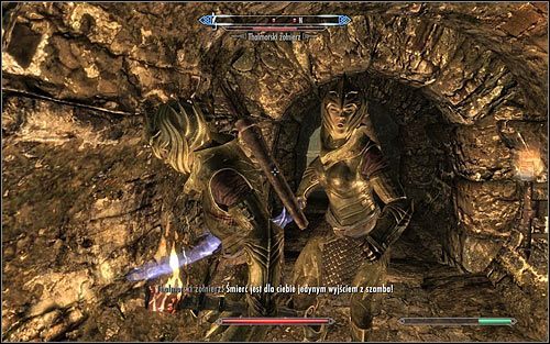 Na pierwszą grupę przeciwników wpadniesz praktycznie od razu po dotarciu do składowiska - Odnalezienie Esberna | Szczur zapędzony w kąt | Solucja Skyrim - Skyrim - poradnik, mapy, questy