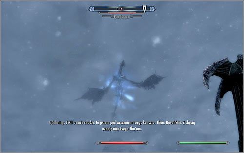 Już po rozpoczęciu właściwej bitwy musisz zachowywać się dokładnie w taki sam sposób jak w trakcie pojedynku z Alduinem - Paarthurnax - Pokonanie Paarthurnaxa | Niekończąca się pora roku | Skyrim - Skyrim - poradnik, mapy, questy