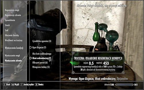 Nic nie stoi oczywiście na przeszkodzie żeby popróbować z bardziej złożonymi kombinacjami - Alchemia - Ogólne założenia | Crafting w Skyrim - Skyrim - poradnik, mapy, questy