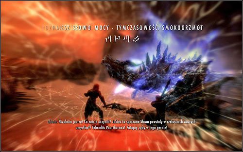 Przed Tobą dość przydługawa scenka, w trakcie której będziesz się mógł jedynie rozglądać - Odczytanie Prastarego Zwoju | Zguba Alduina | Solucja Skyrim - Skyrim - poradnik, mapy, questy